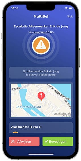 Alleenwerken alarm app