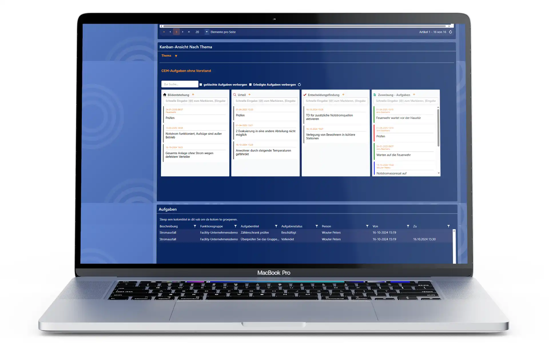 FORDECK Critical event management 